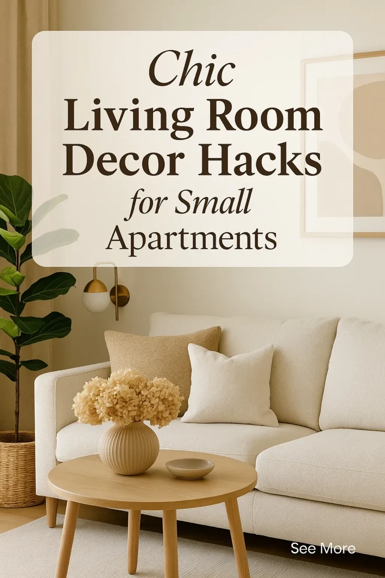Chic Living Room Decor Hacks for Small Apartments
