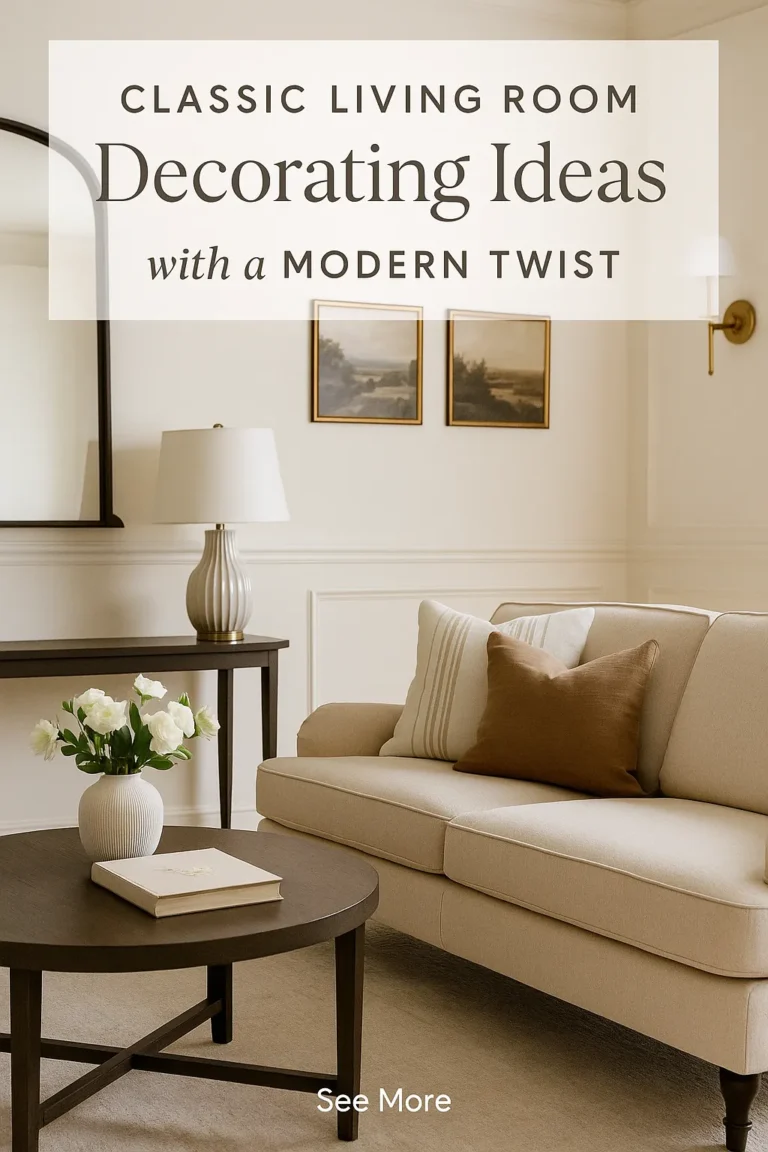 Classic Living Room Decorating Ideas with a Modern Twist