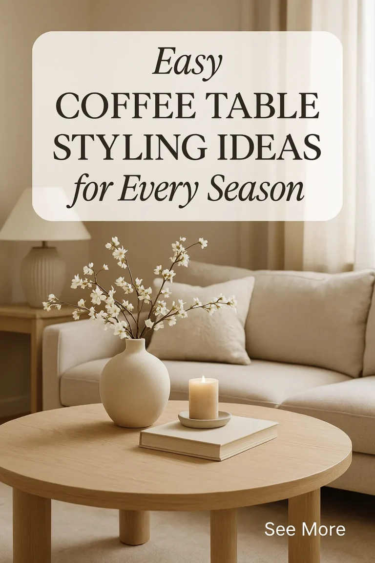 Easy Coffee Table Styling Ideas for Every Season