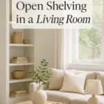 How to Style Open Shelving in a Living Room