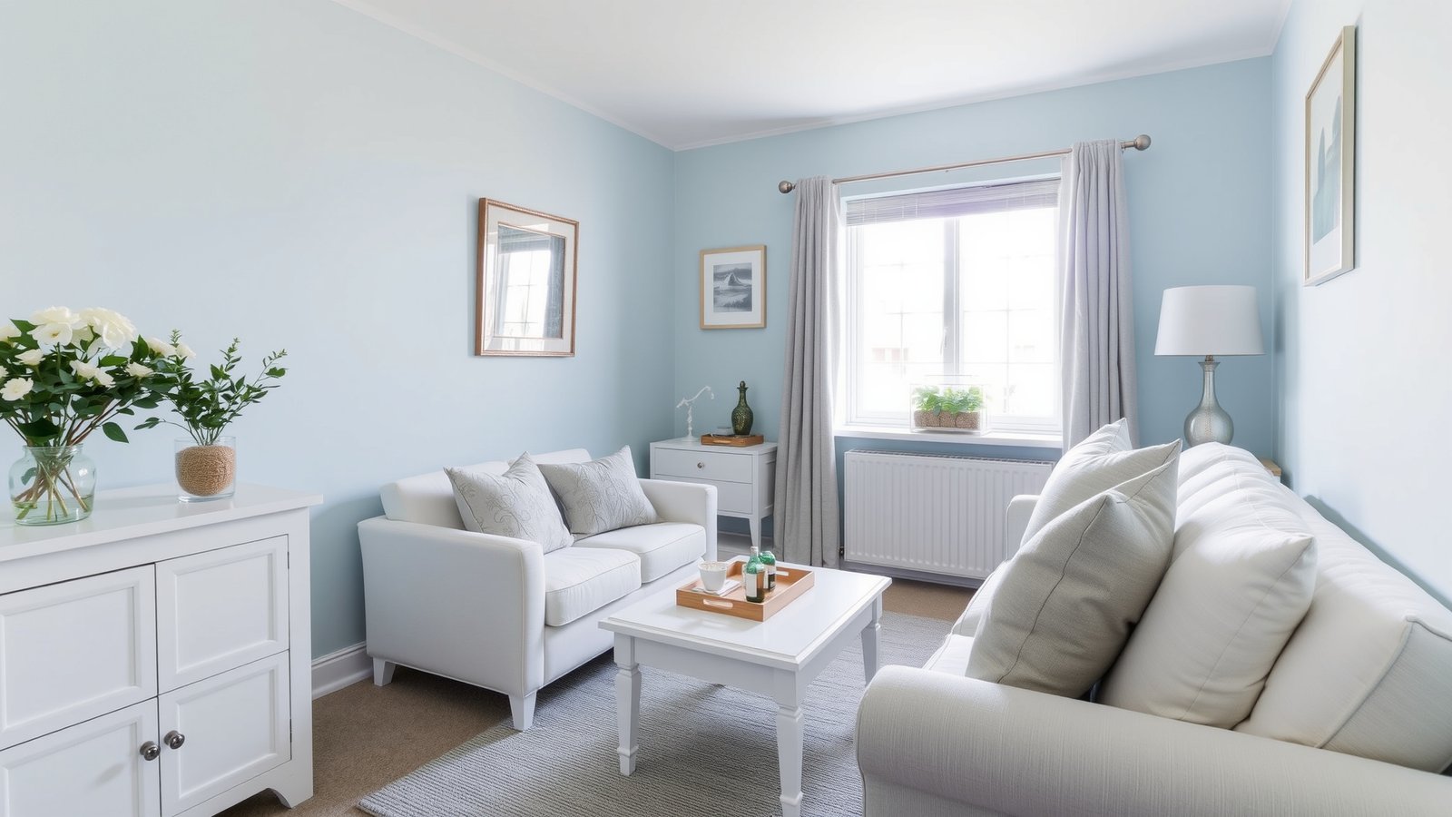 Cool Blues for a Calming Effect