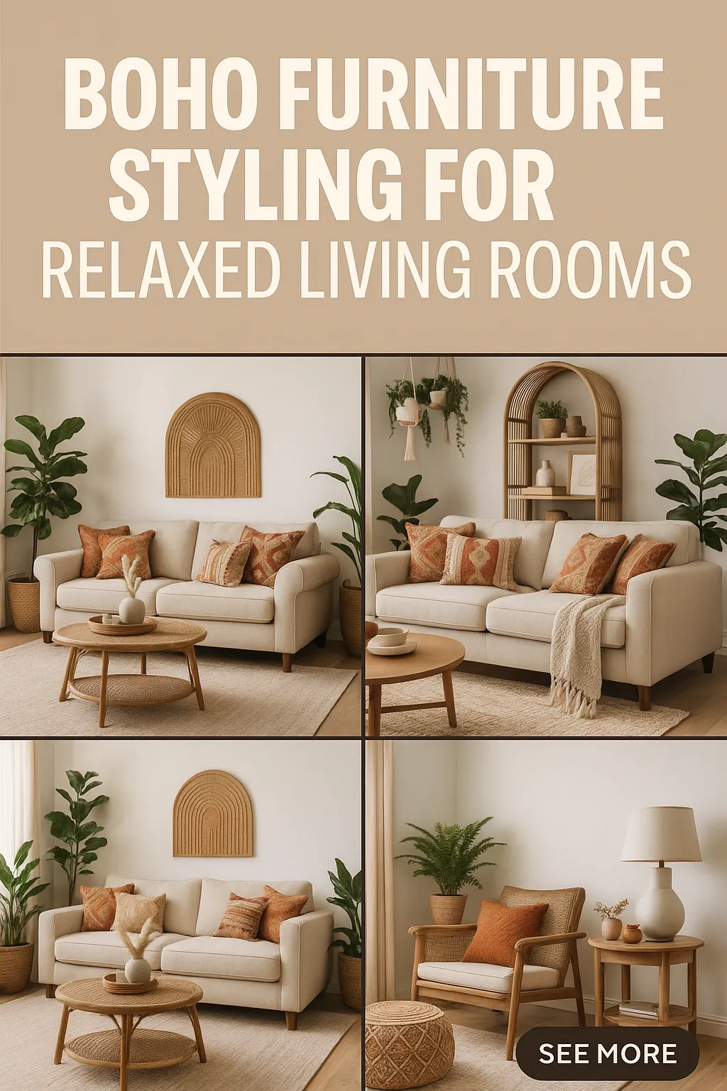 Boho Furniture Styling for Relaxed Living Rooms