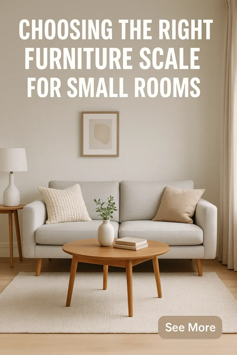 Choosing the Right Furniture Scale for Small Rooms