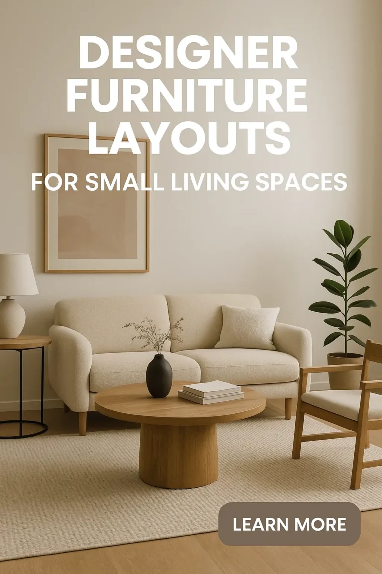 Designer Furniture Layouts for Small Living Spaces