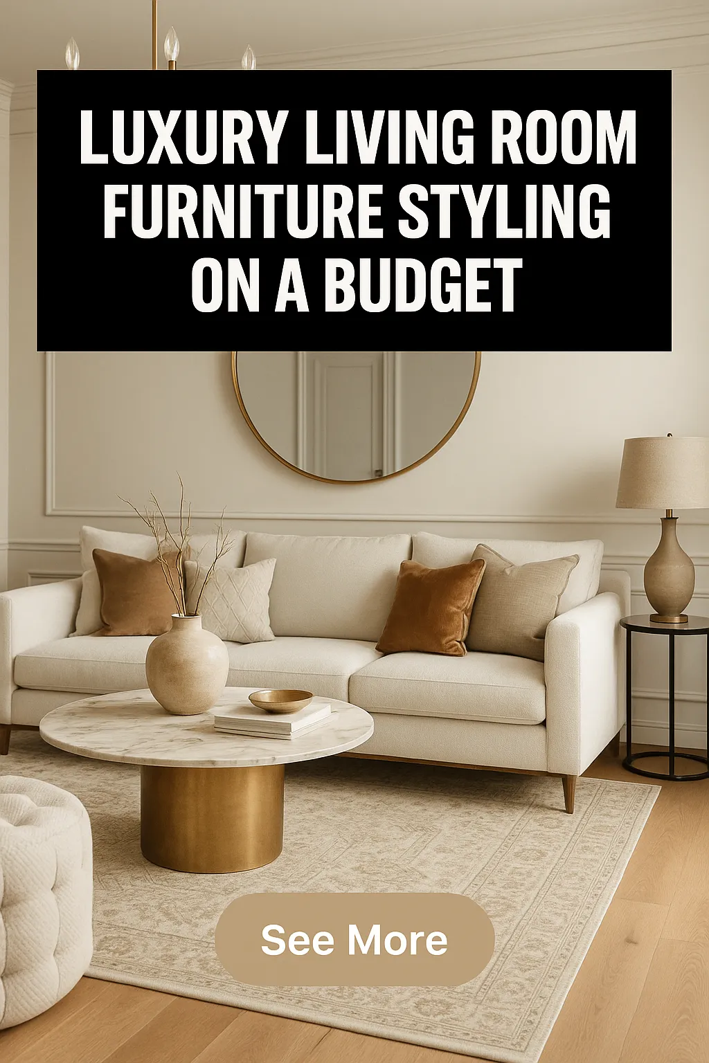 Luxury Living Room Furniture Styling on a Budget