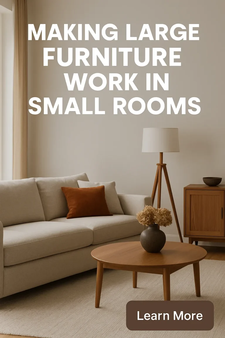 Making Large Furniture Work in Small Rooms