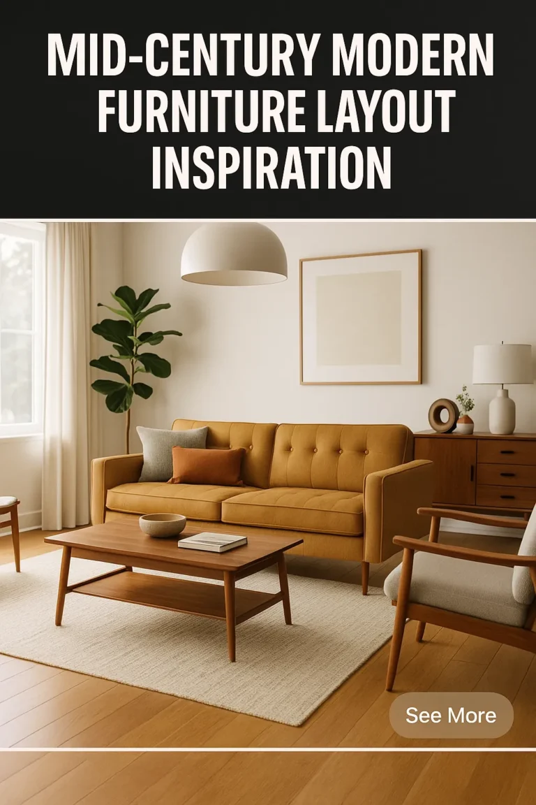 Mid-Century Modern Furniture Layout Inspiration