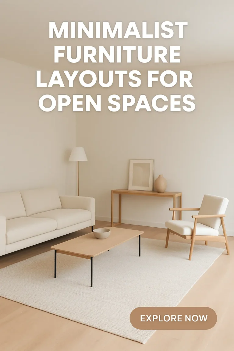 Minimalist Furniture Layouts for Open Spaces