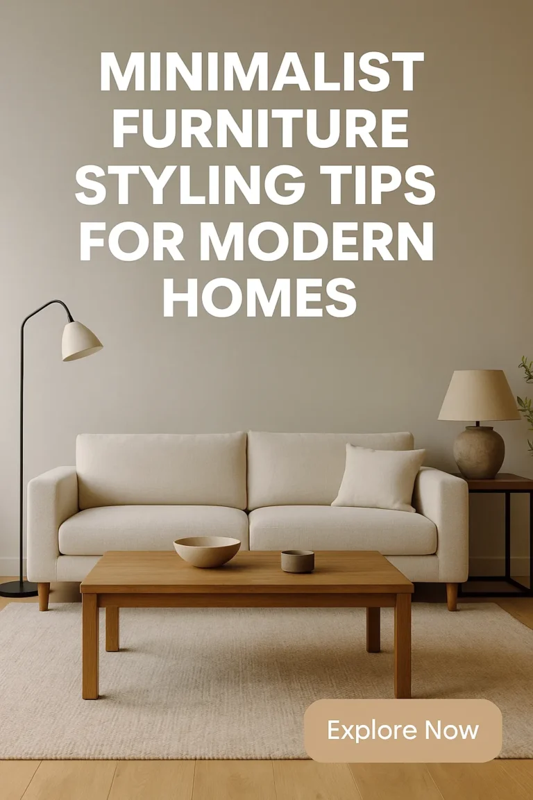 Minimalist Furniture Styling Tips for Modern Homes
