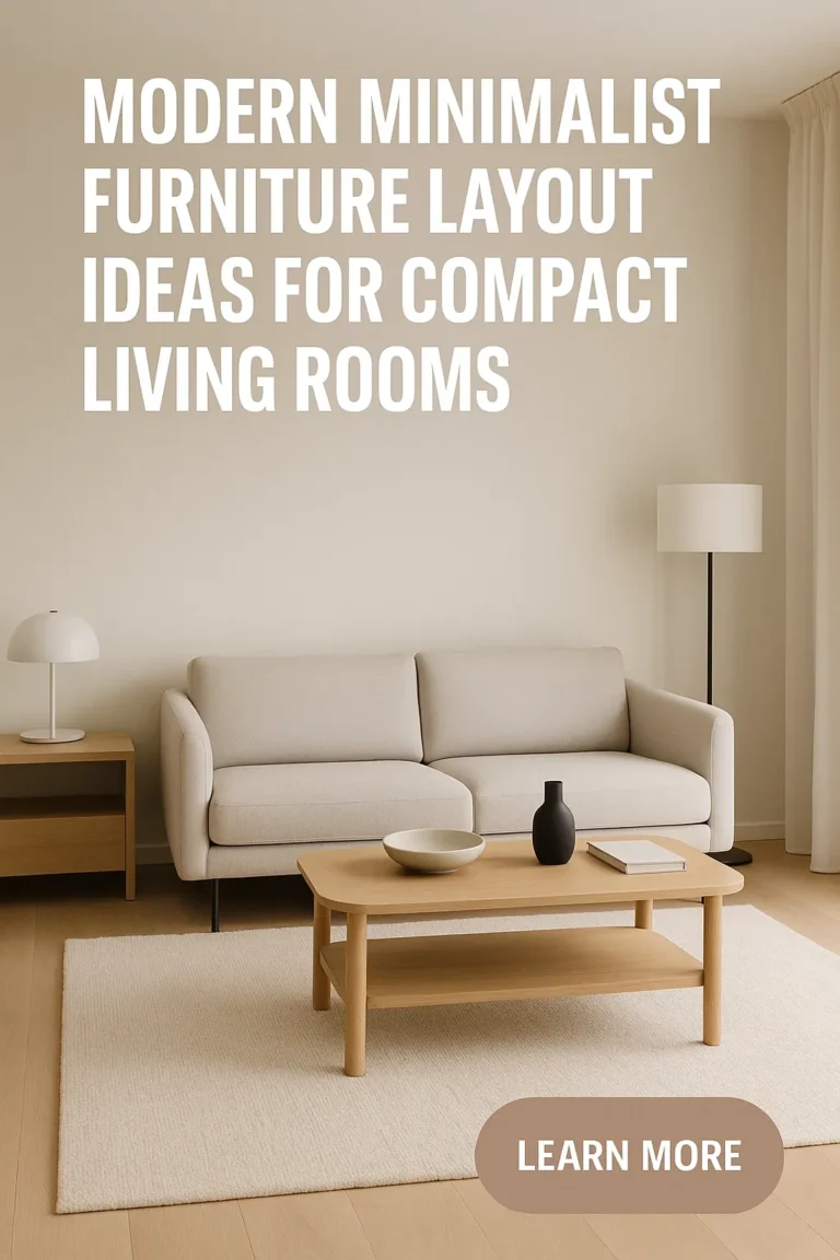 Modern Minimalist Furniture Layout Ideas for Compact Living Rooms