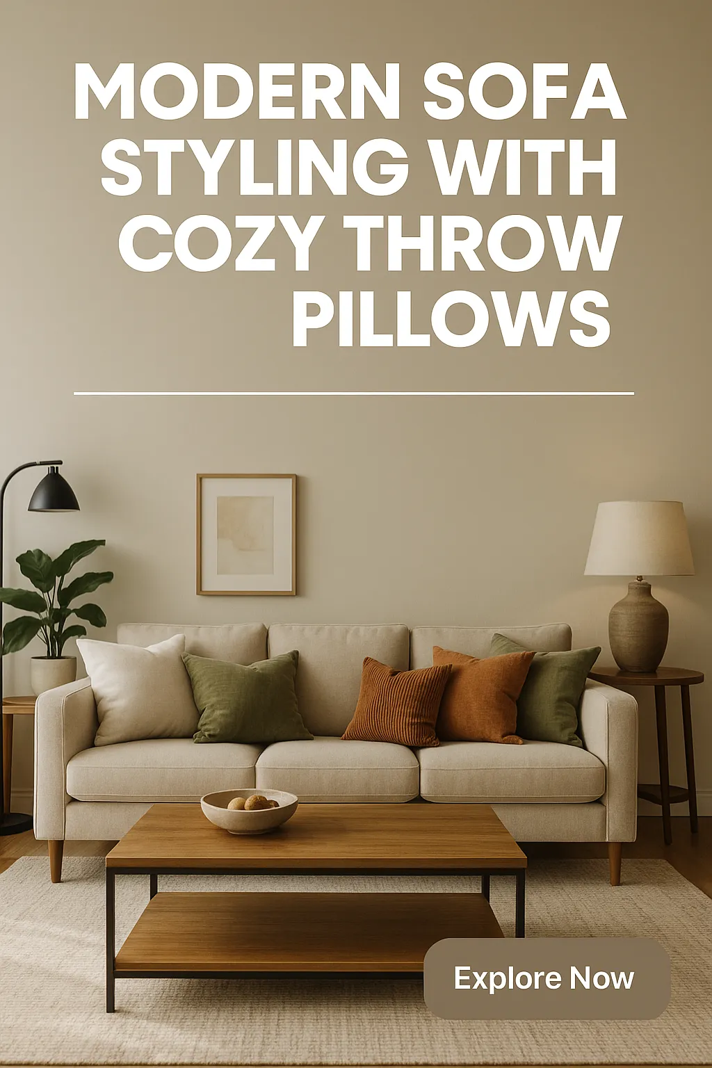 Modern Sofa Styling with Cozy Throw Pillows