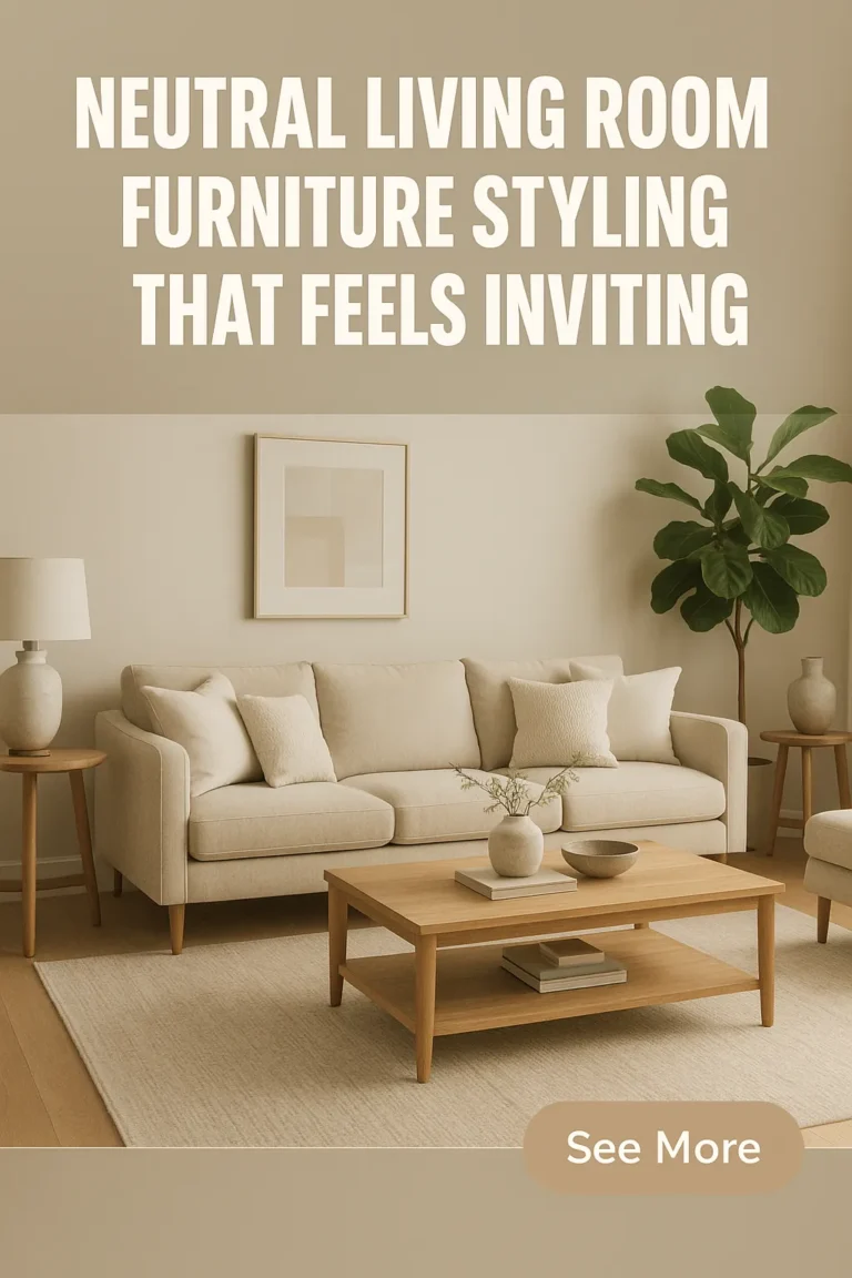 Neutral Living Room Furniture Styling That Feels Inviting