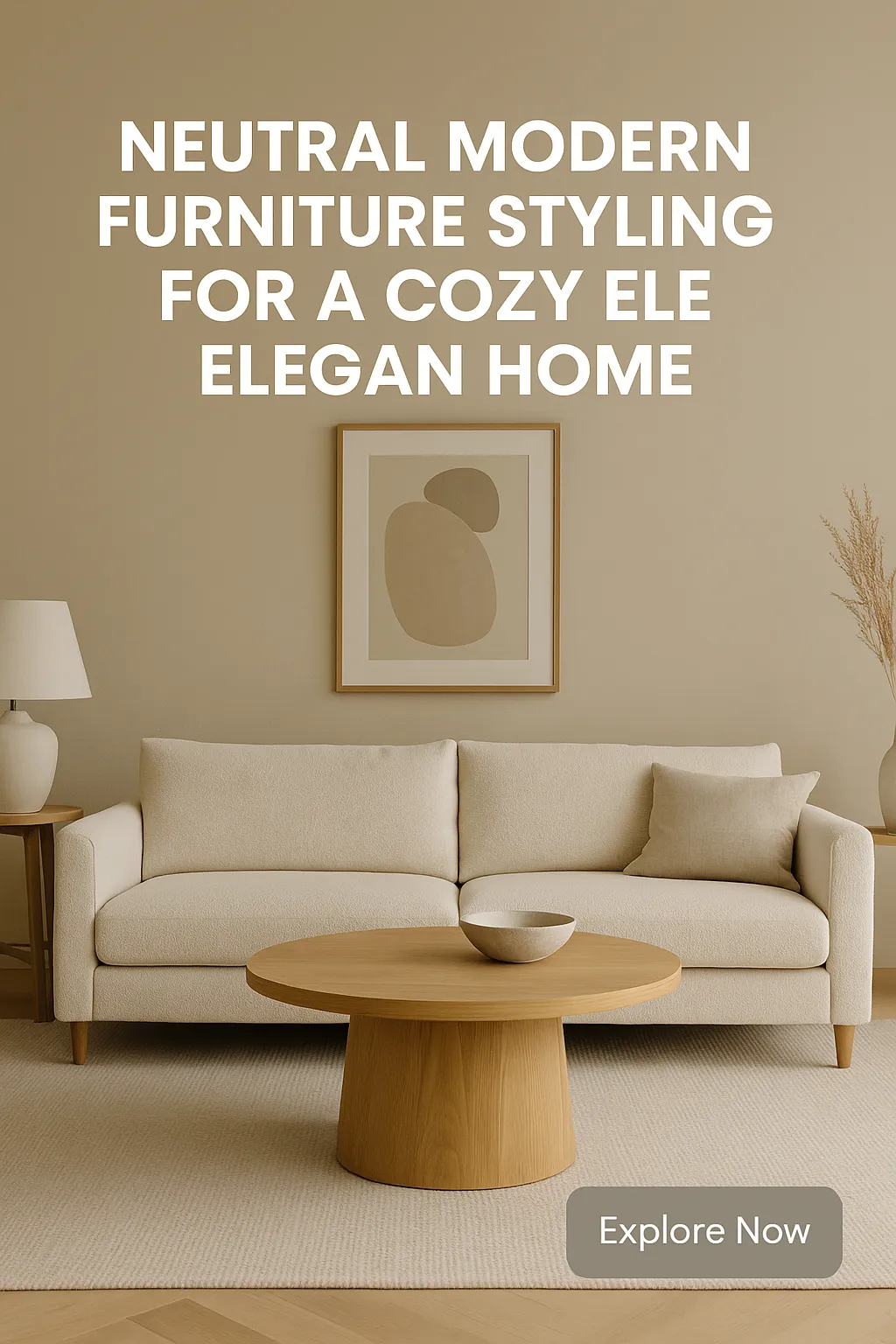 Neutral Modern Furniture Styling for a Cozy Elegant Home