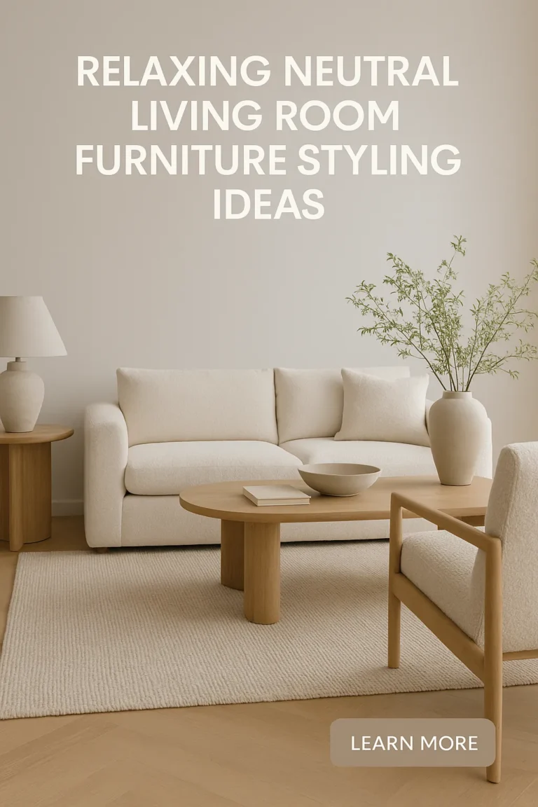 Relaxing Neutral Living Room Furniture Styling Ideas