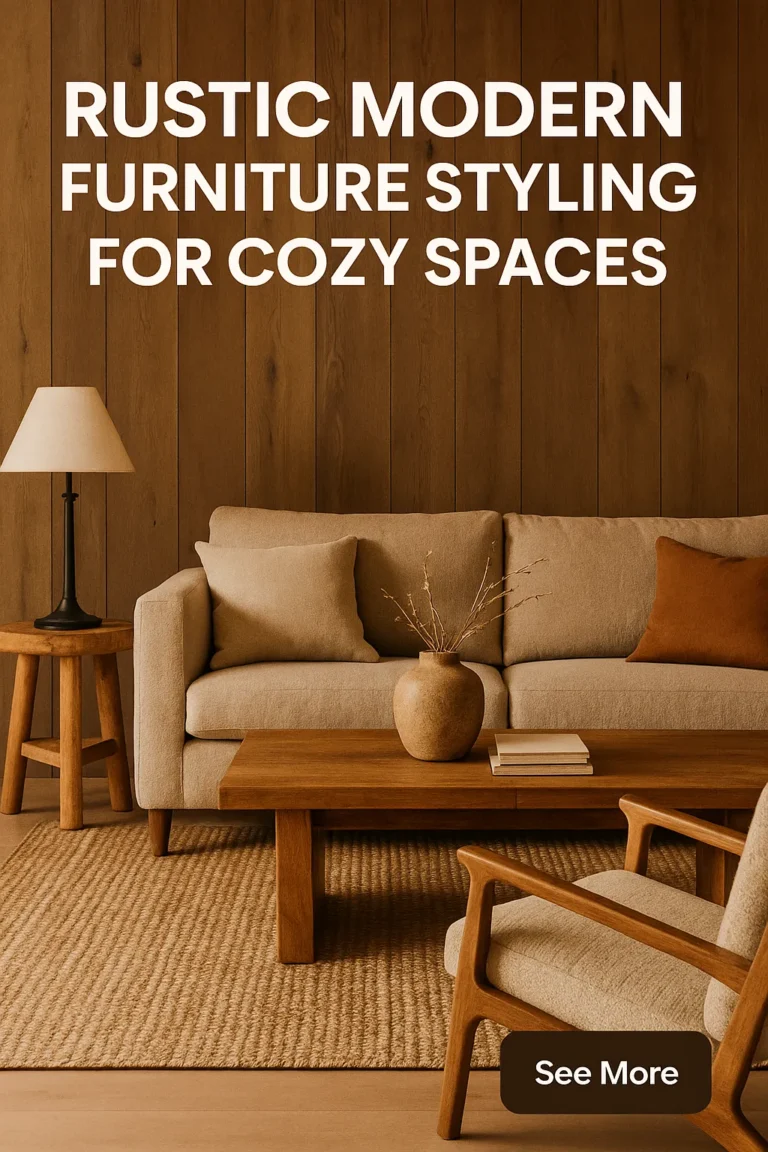 Rustic Modern Furniture Styling for Cozy Spaces