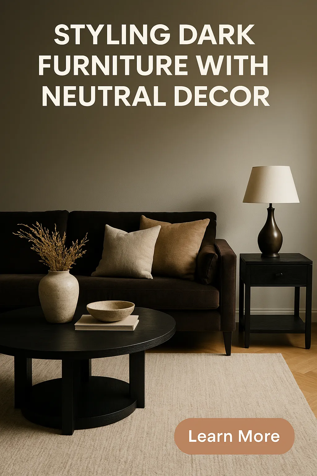 Styling Dark Furniture with Neutral Decor