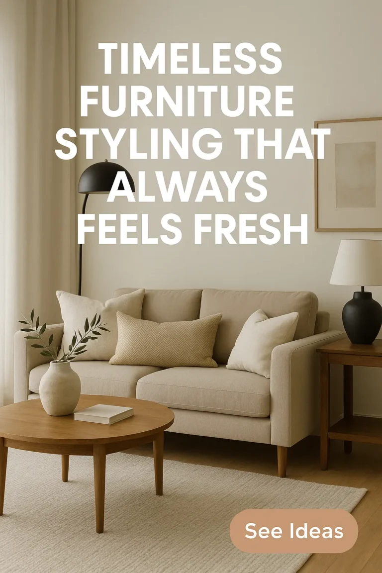 Timeless Furniture Styling That Always Feels Fresh