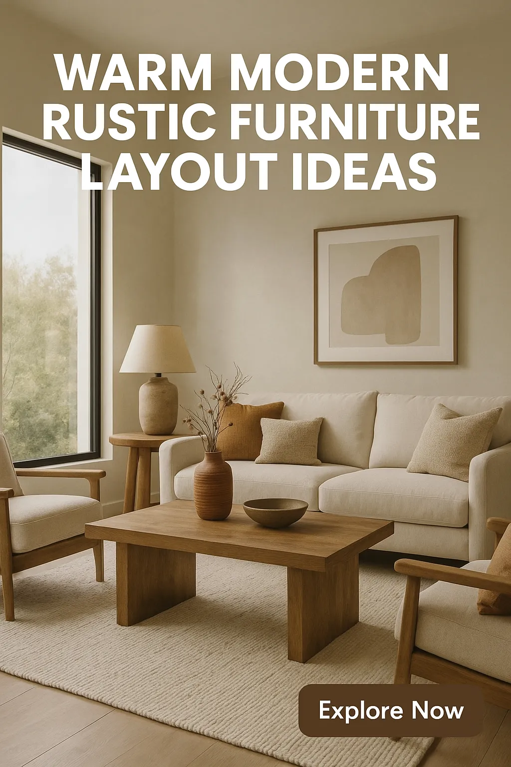 Warm Modern Rustic Furniture Layout Ideas