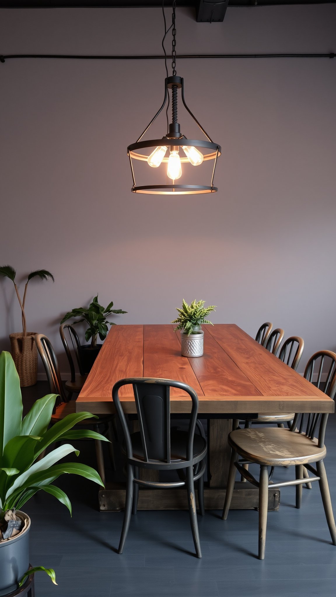 Design 1: Industrial Chic with Exposed Bulbs