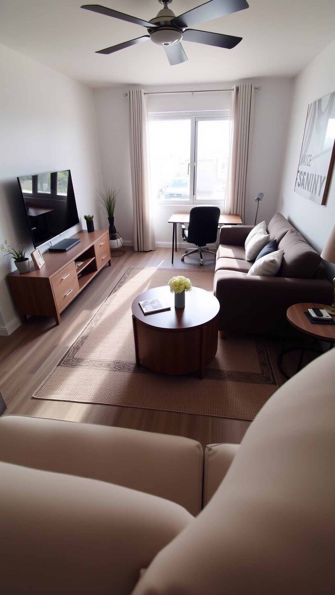 design 1 open plan living with multifunctional furniture Design 1: Open Plan Living with Multifunctional Furniture