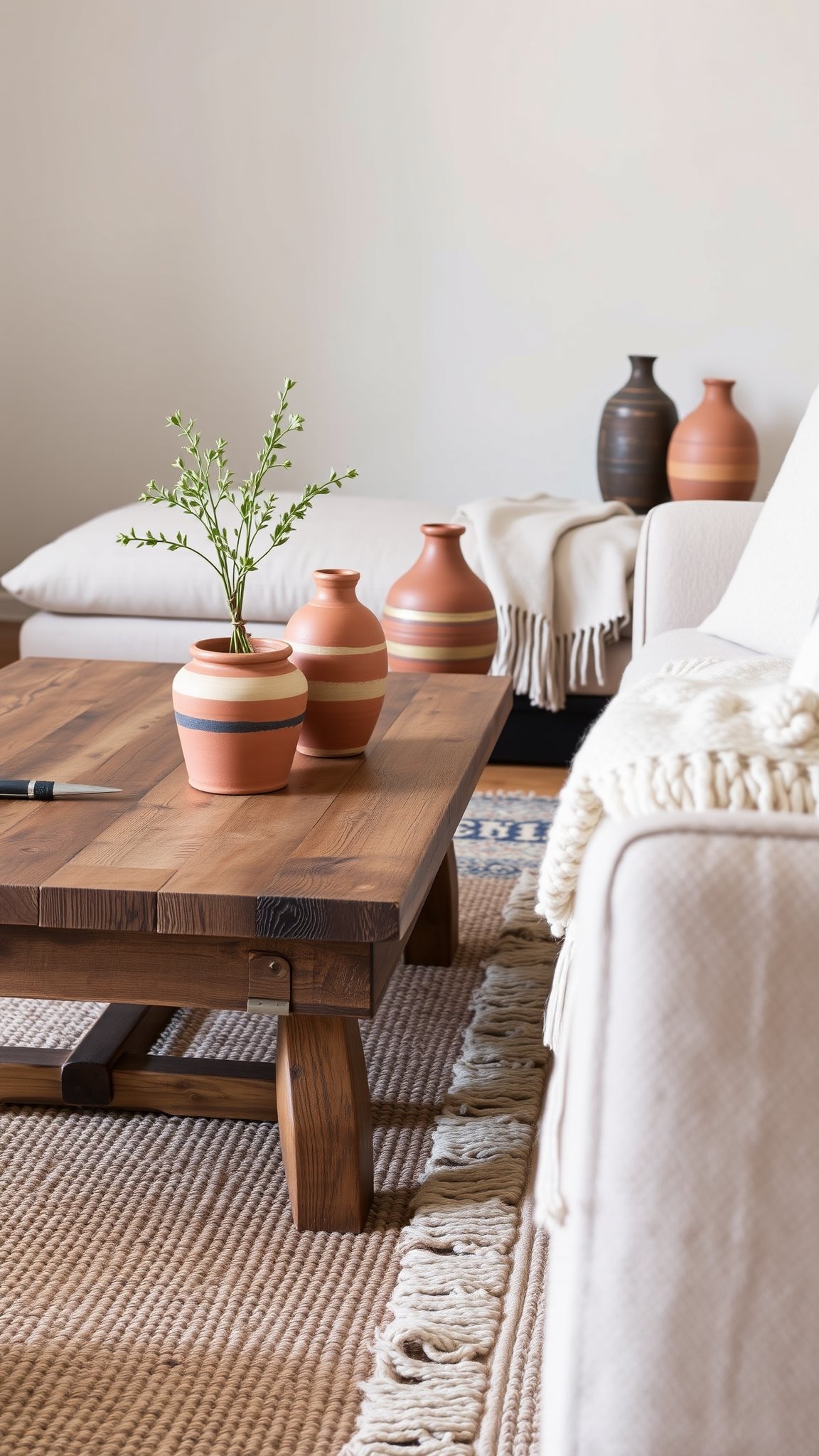 Design 2: Earthy Accents to Ground the Space