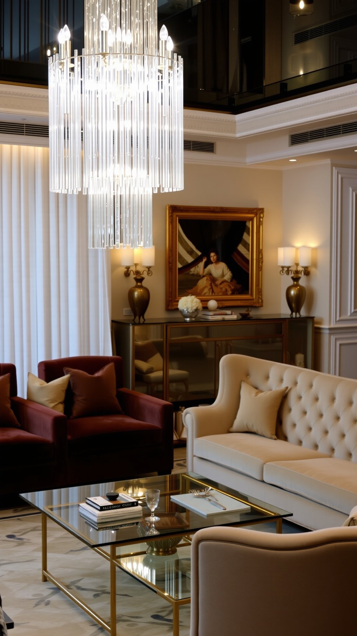 Design 2: Glamorous Elegance with Crystal Chandeliers