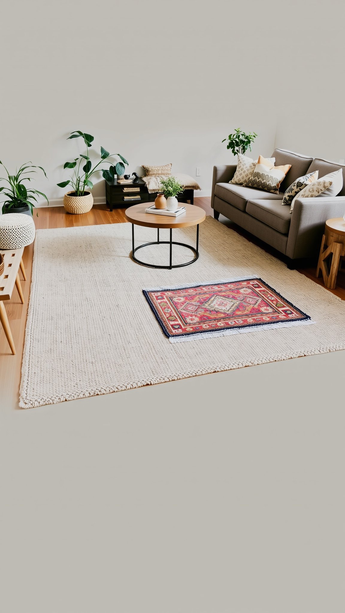 design 2 layered rugs for depth Design 2: Layered Rugs for Depth