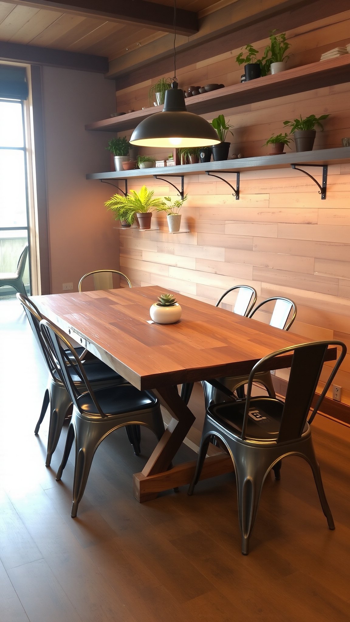 Design 2: Rustic Wood and Metal Combinations