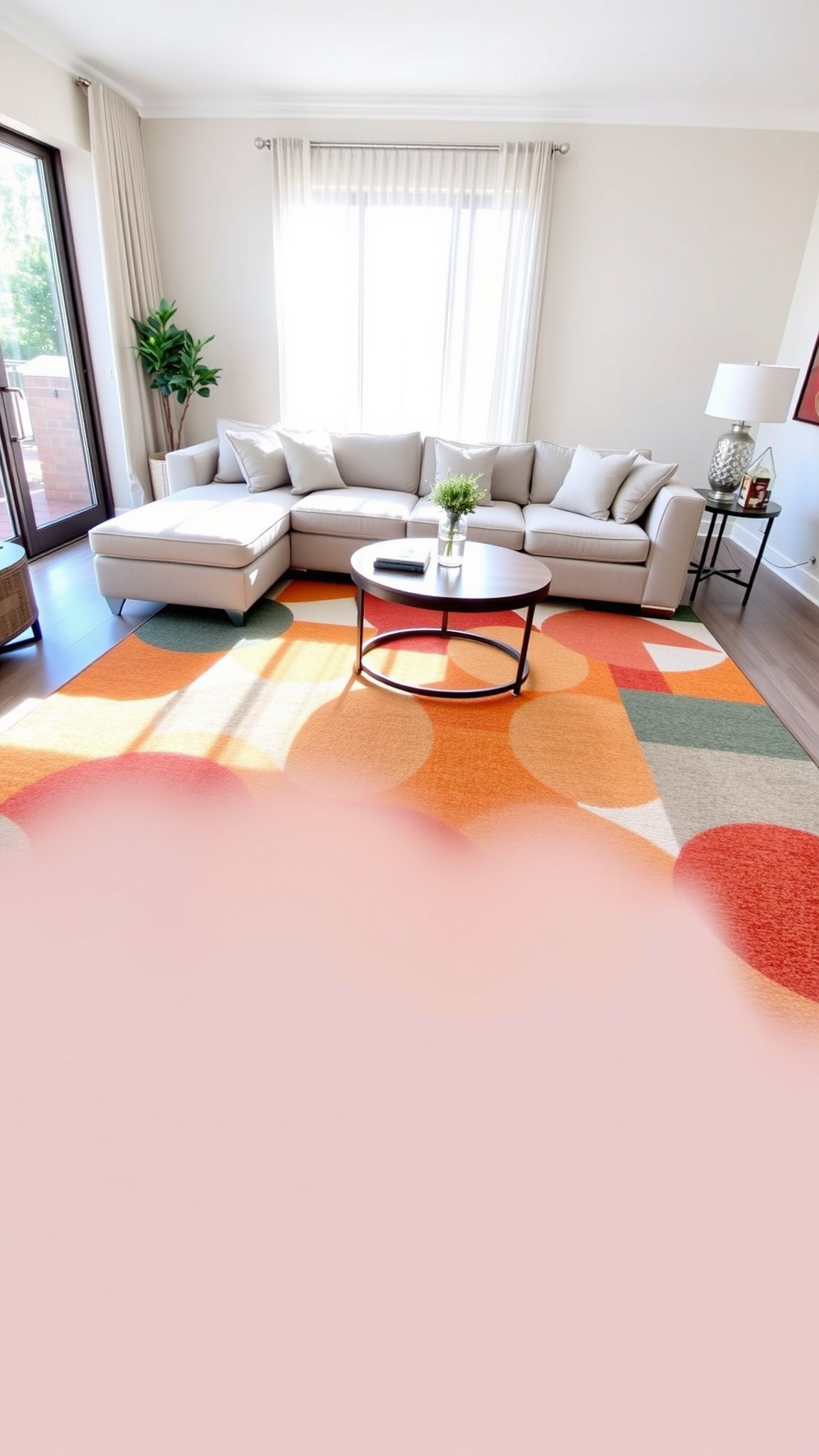 Design 4: Bold Rugs as Grounding Elements