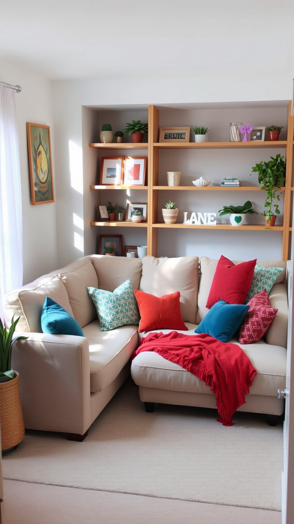 Design 4: Sectional Sofa with Open Shelving