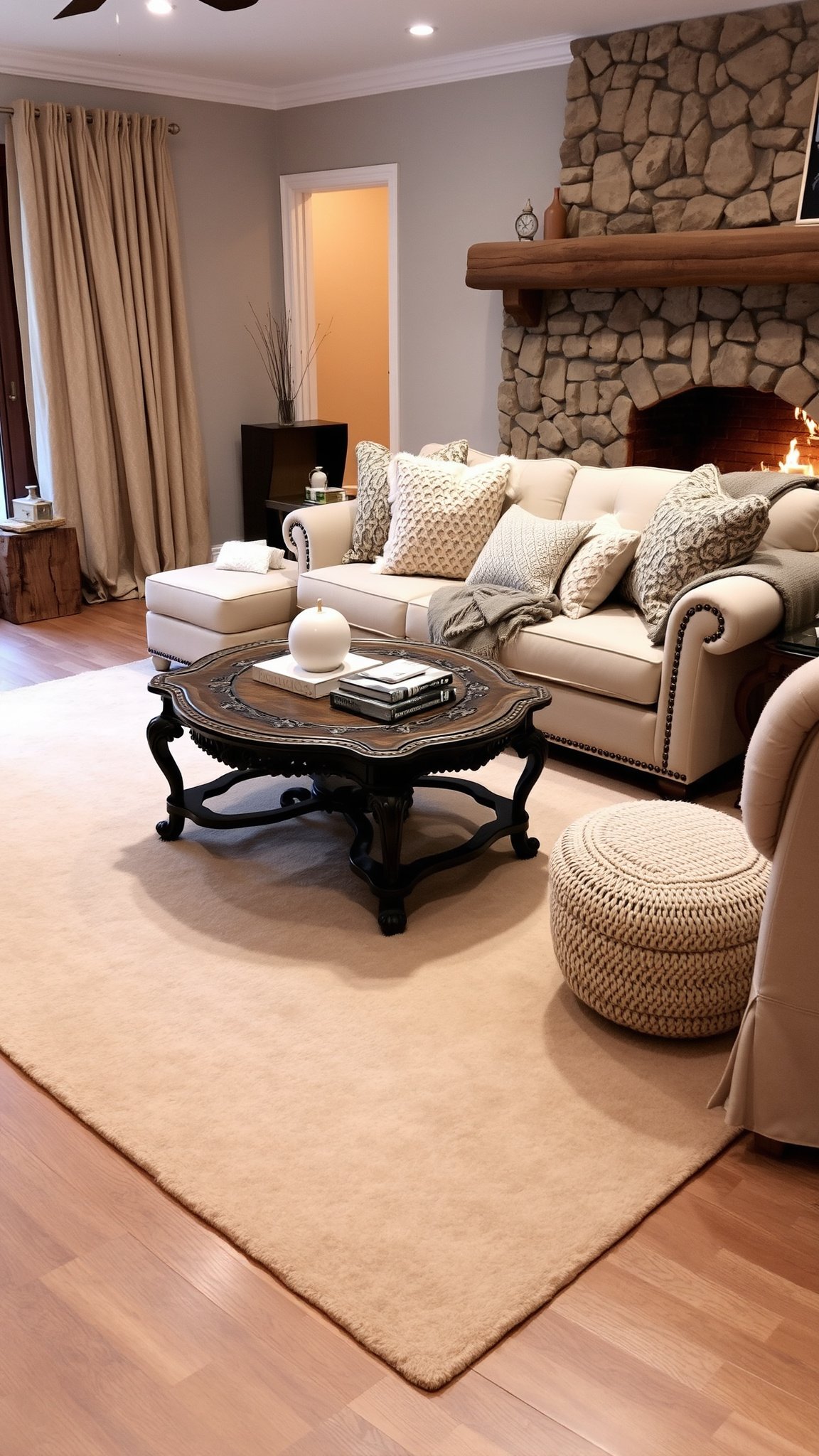 Design 5: Transitional Style with Neutral Rugs