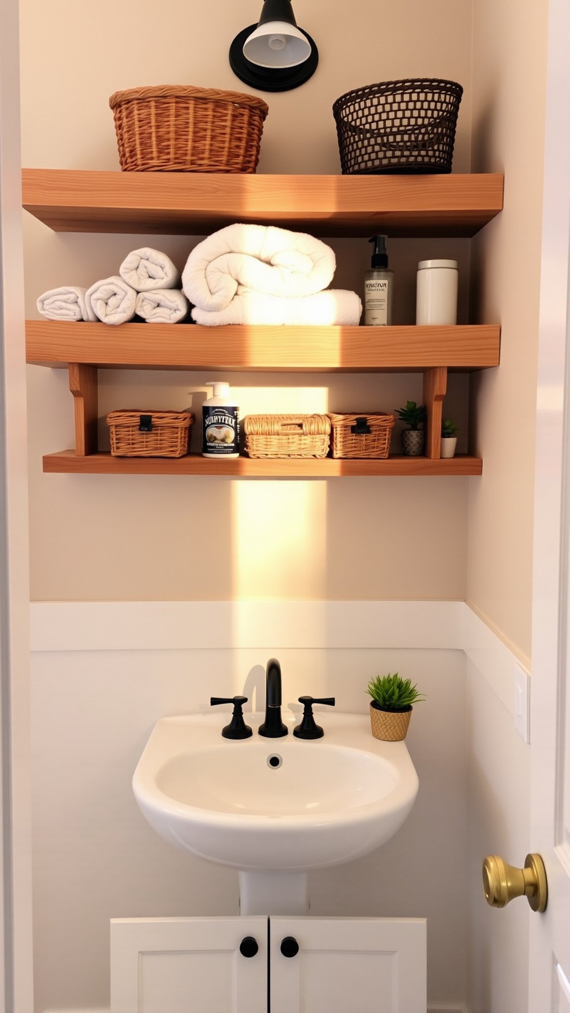 1. Reclaimed Wood Shelves