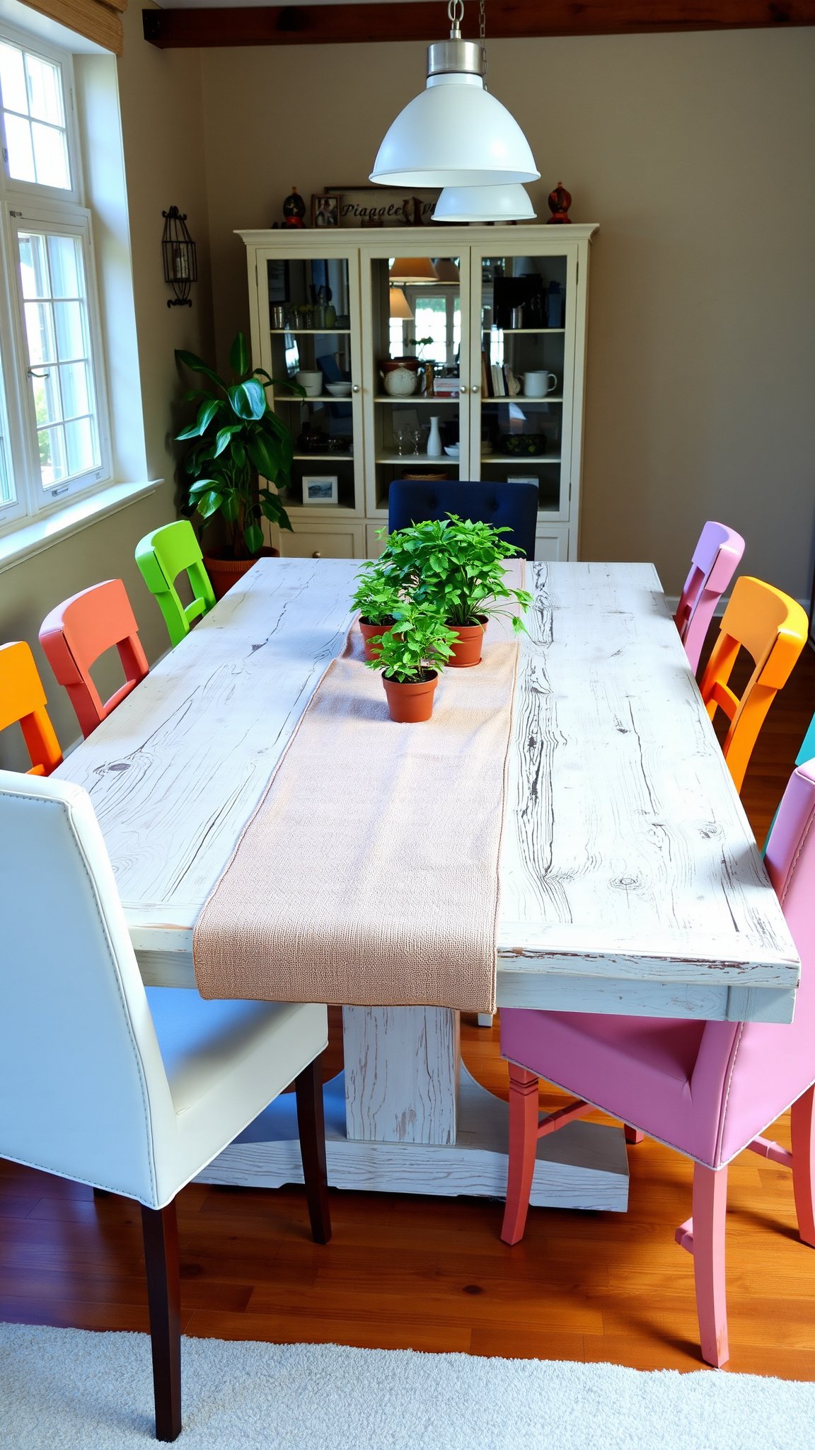 1. Whitewashed Wood Table
