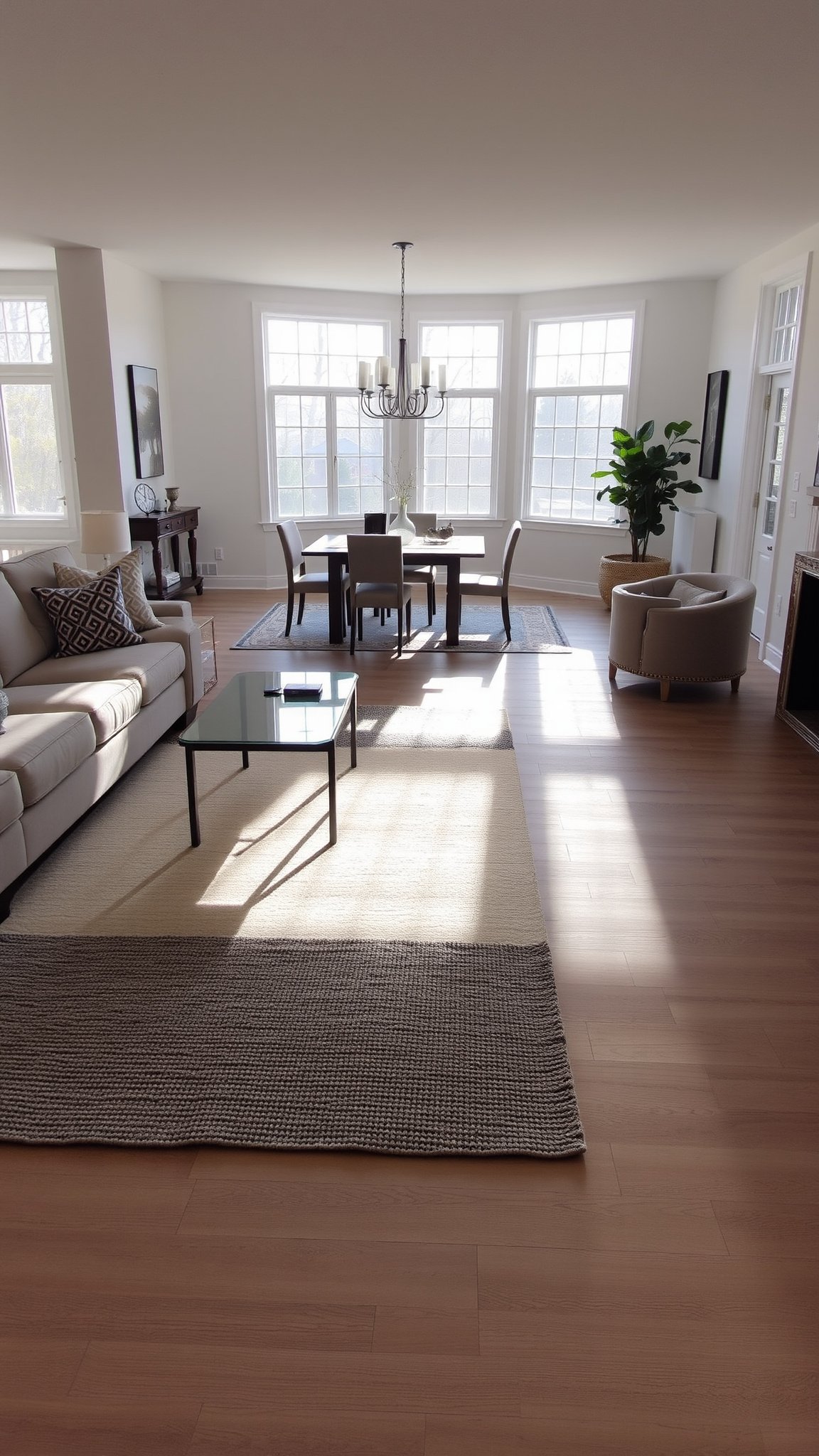 10. Create Zones with Area Rugs