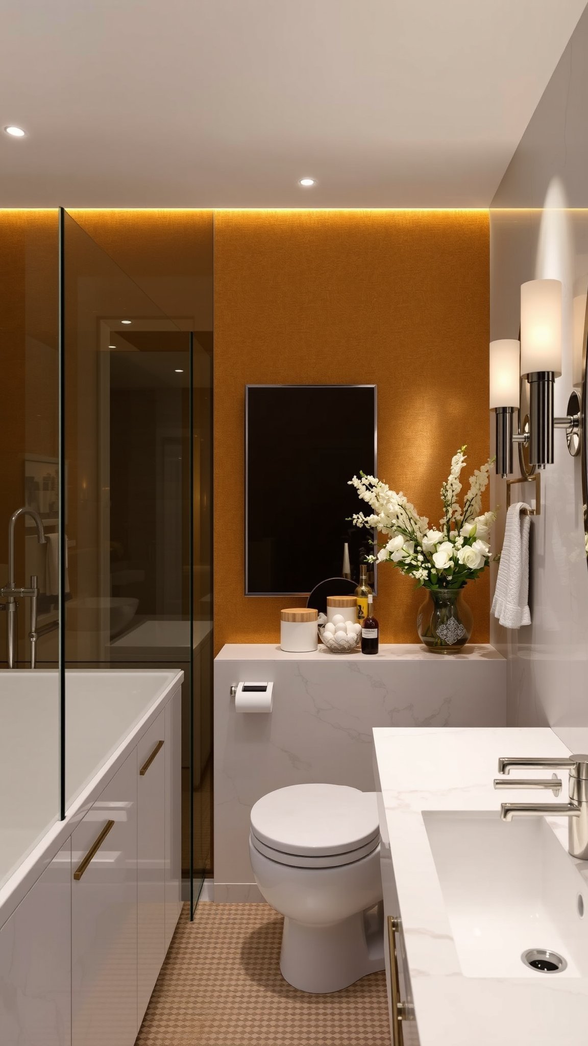 10. Gold Accent Wallpaper