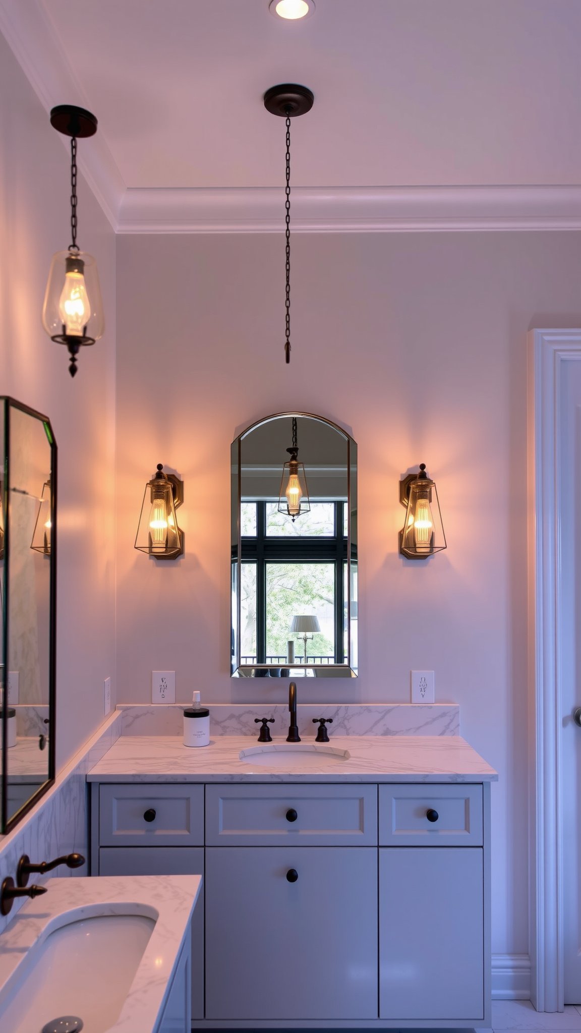10. Marble Light Fixtures