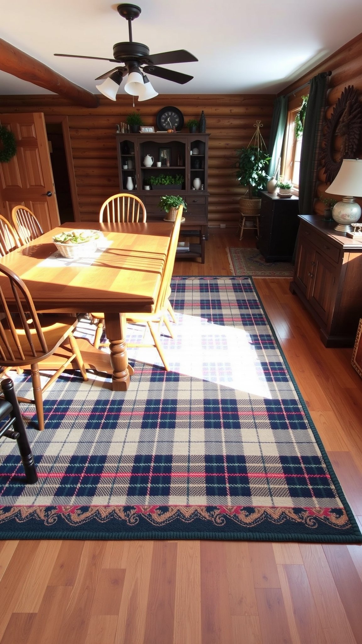 10. Rustic Plaid Rugs