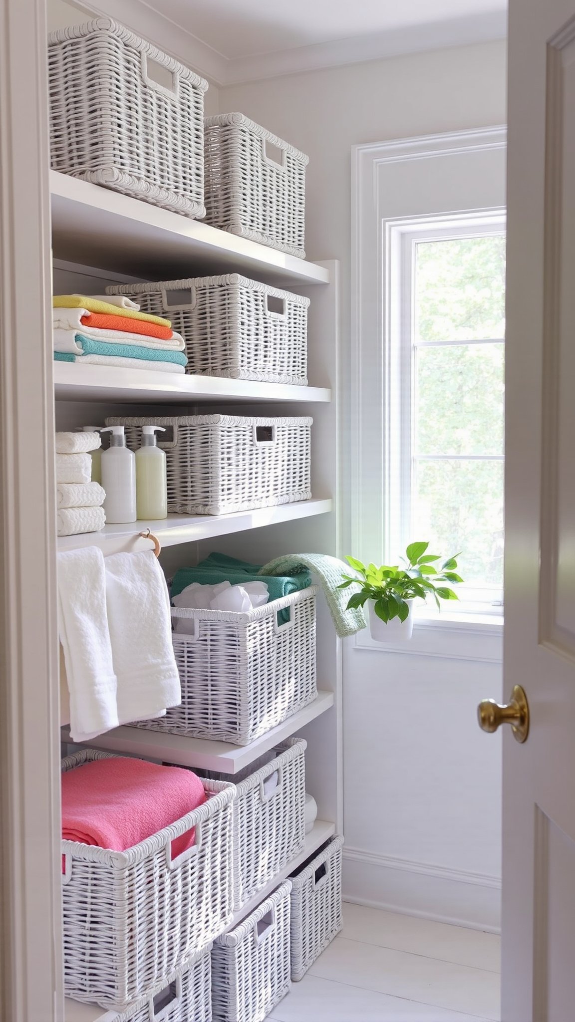 10. White Storage Baskets