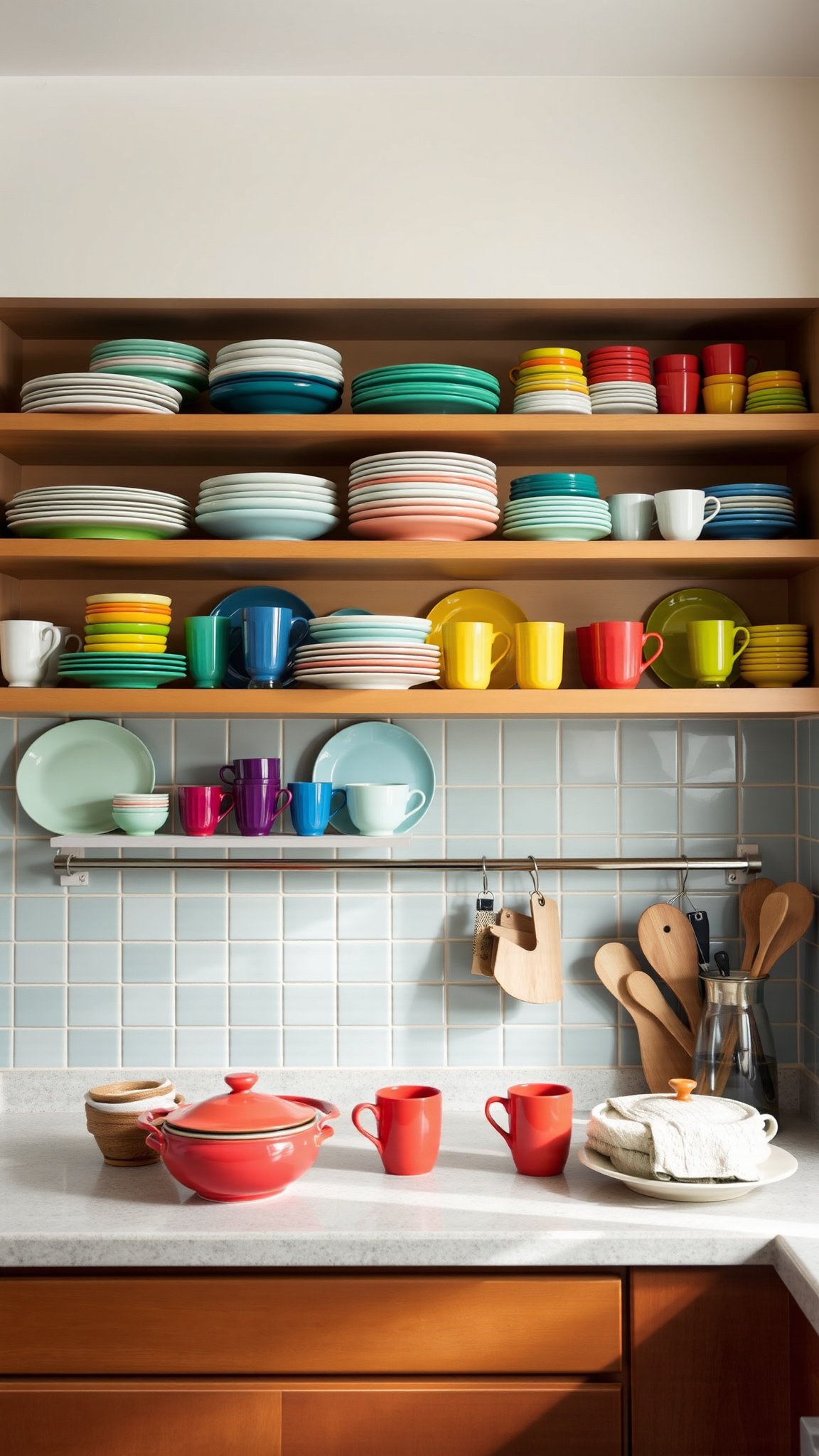 2 colorful dishware display 2. Colorful Dishware Display