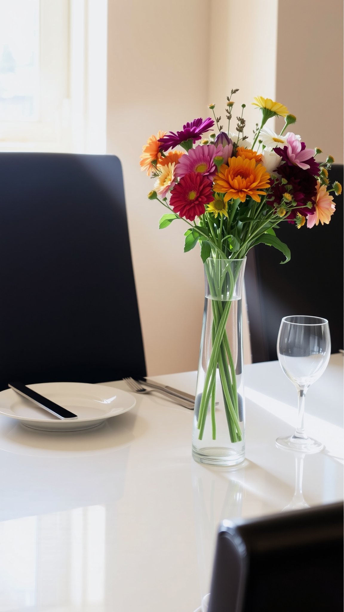 2. Fresh Flowers as Centerpieces