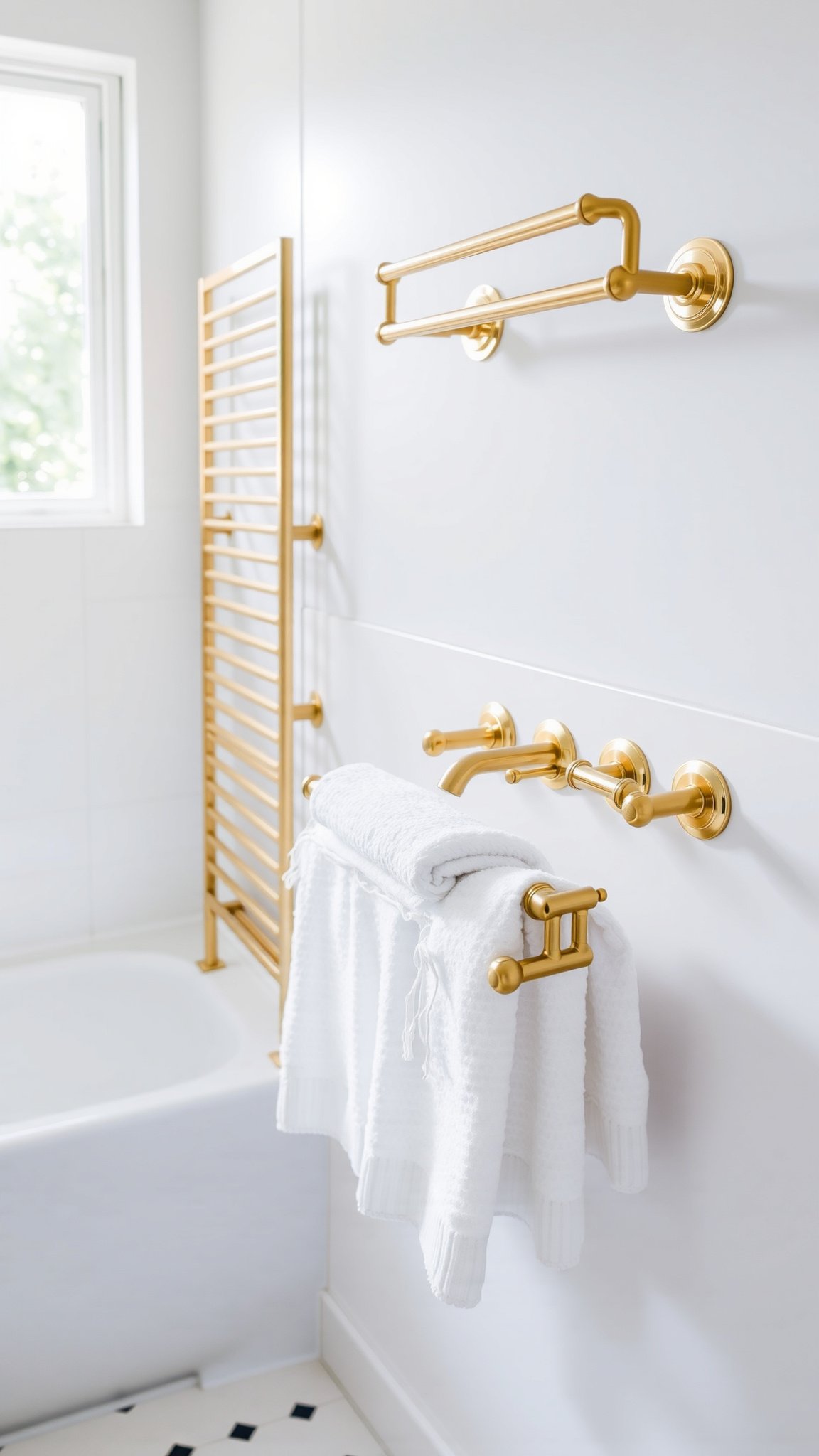 2. Gold Towel Bars