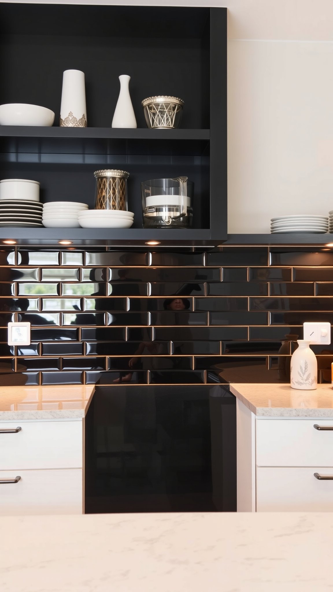 2 invest in a dark backsplash 2. Invest in a Dark Backsplash