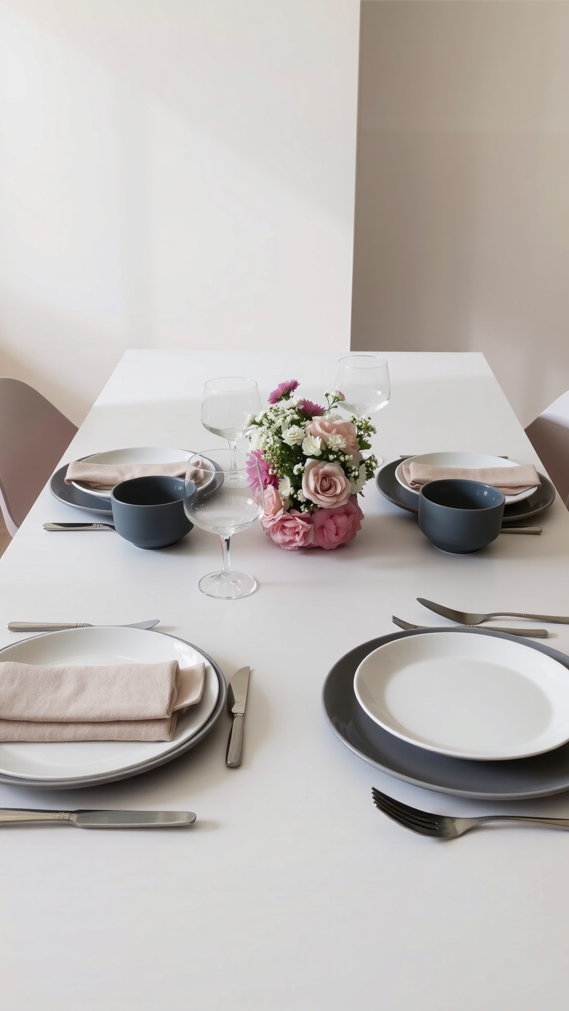 2. Minimalist Table Settings