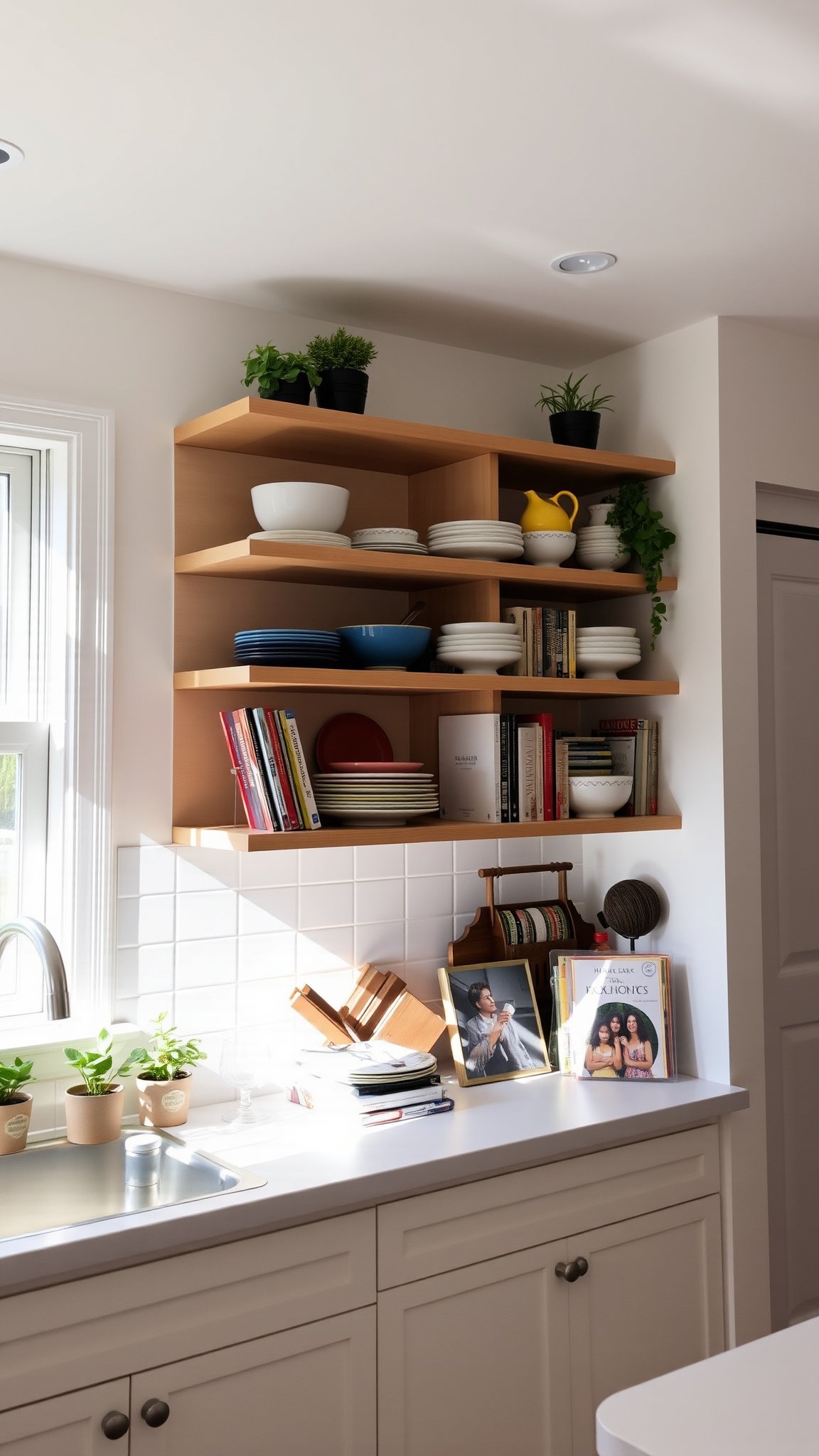 2 open shelving 2. Open Shelving