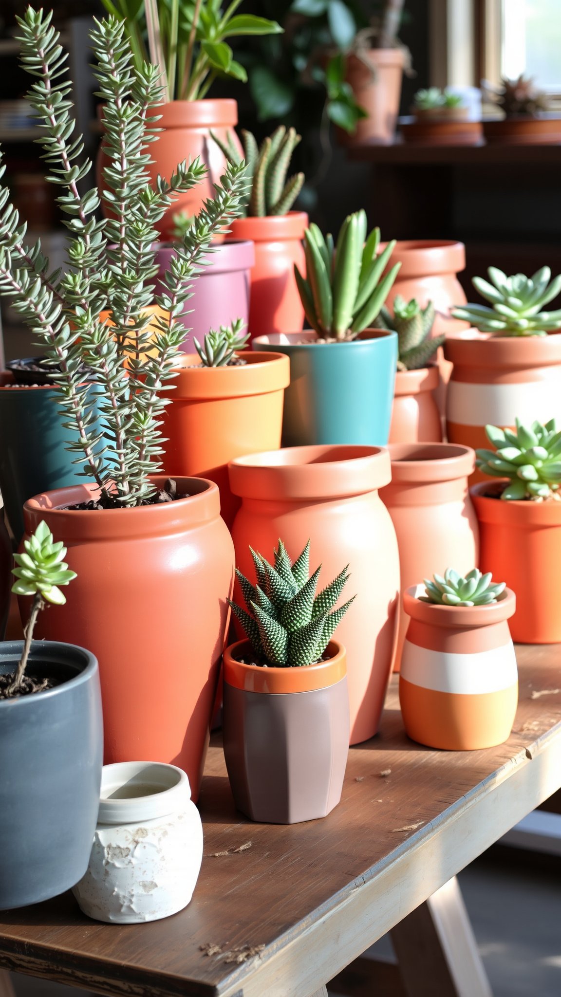 2. Painted Flower Pots