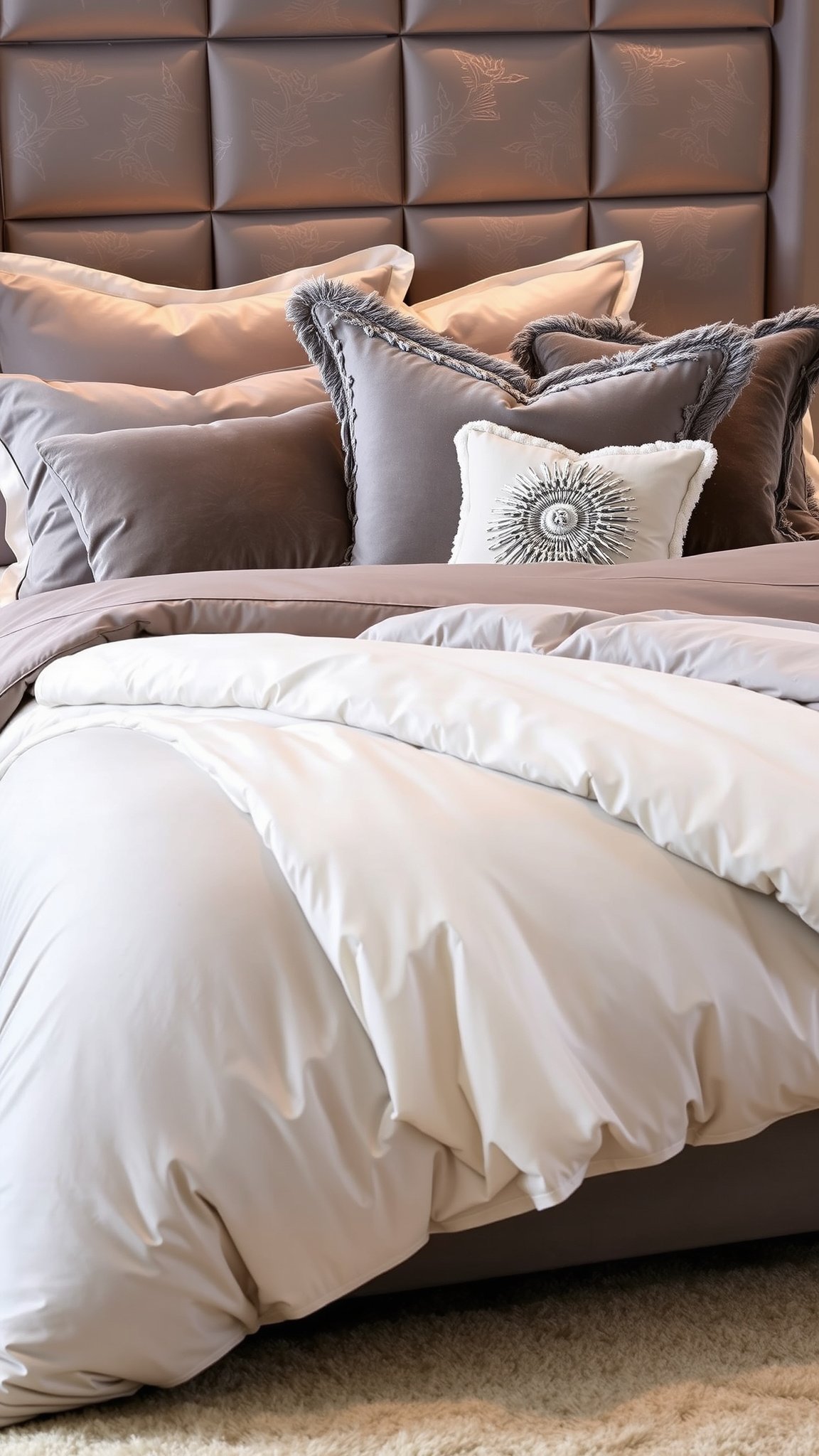 2. Plush Grey Bedding