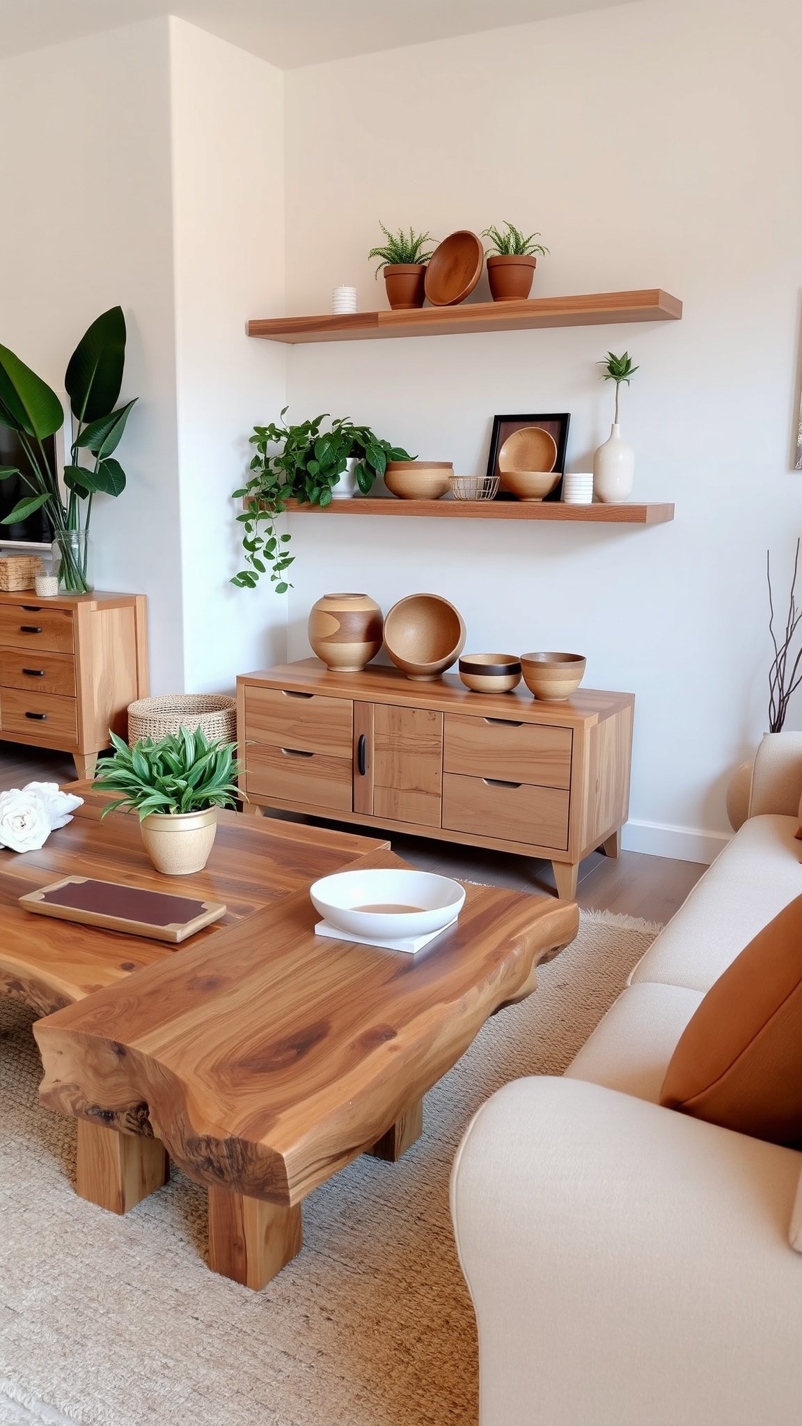 2. Use Natural Wood Accents