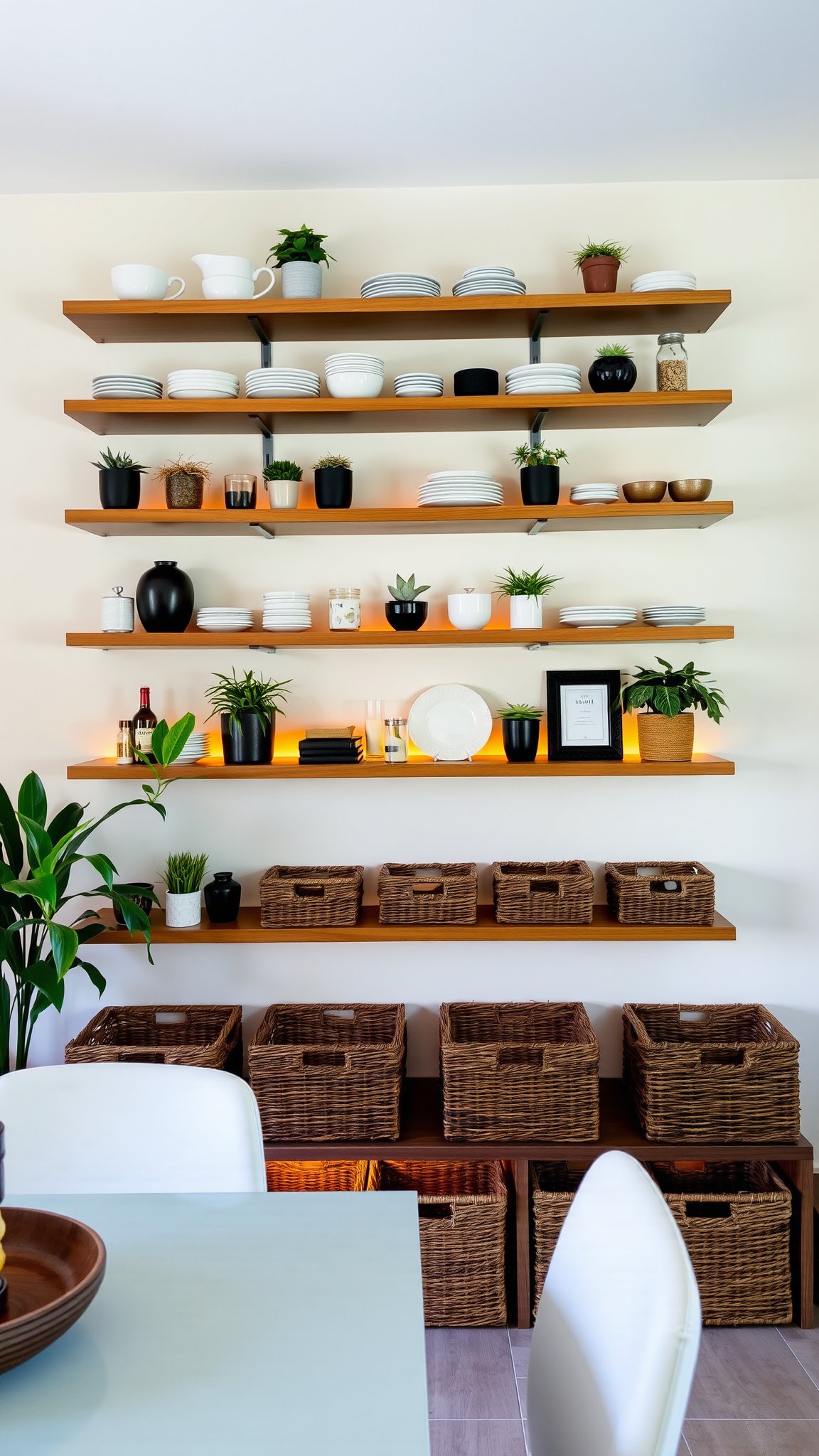 2 wall mounted shelves 2. Wall-Mounted Shelves