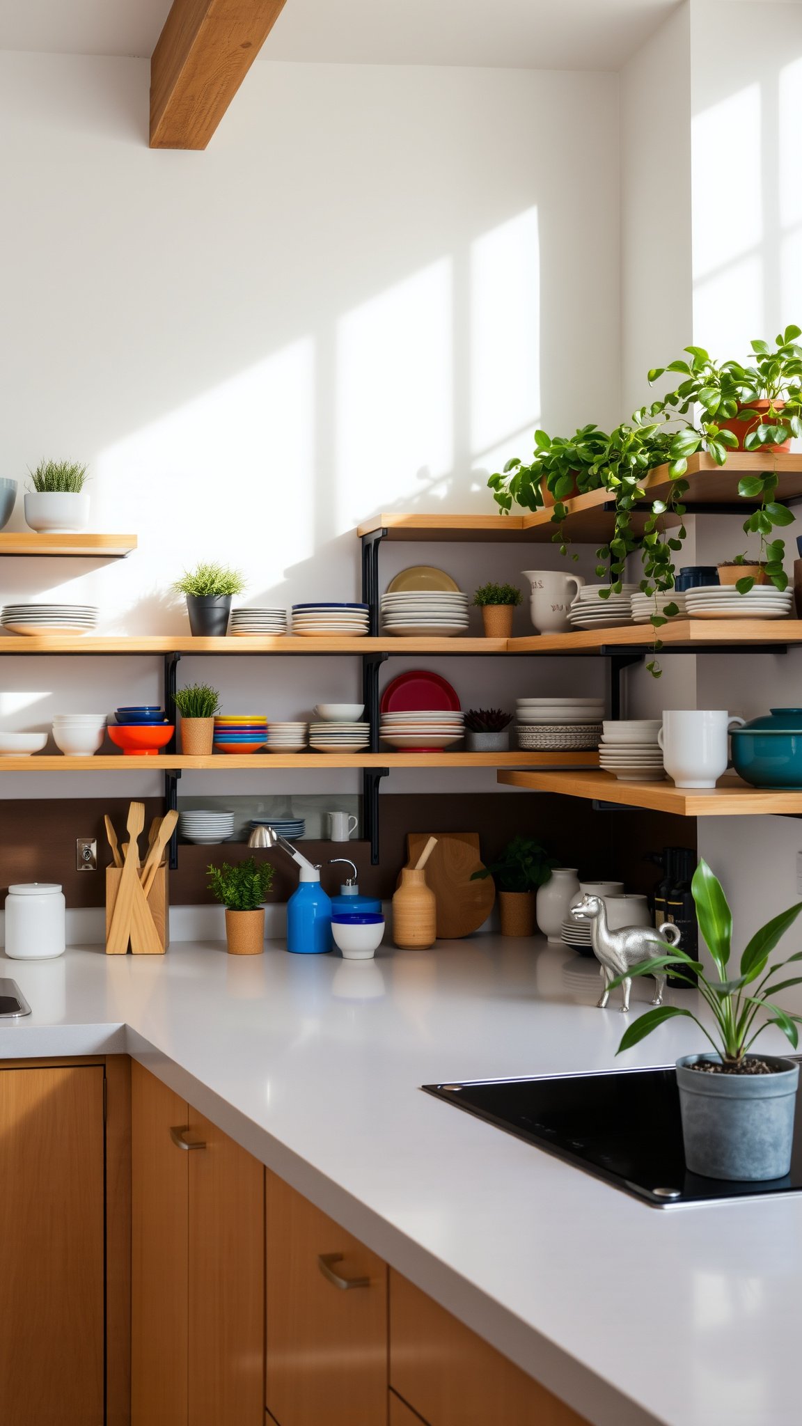 3. Add Open Shelving