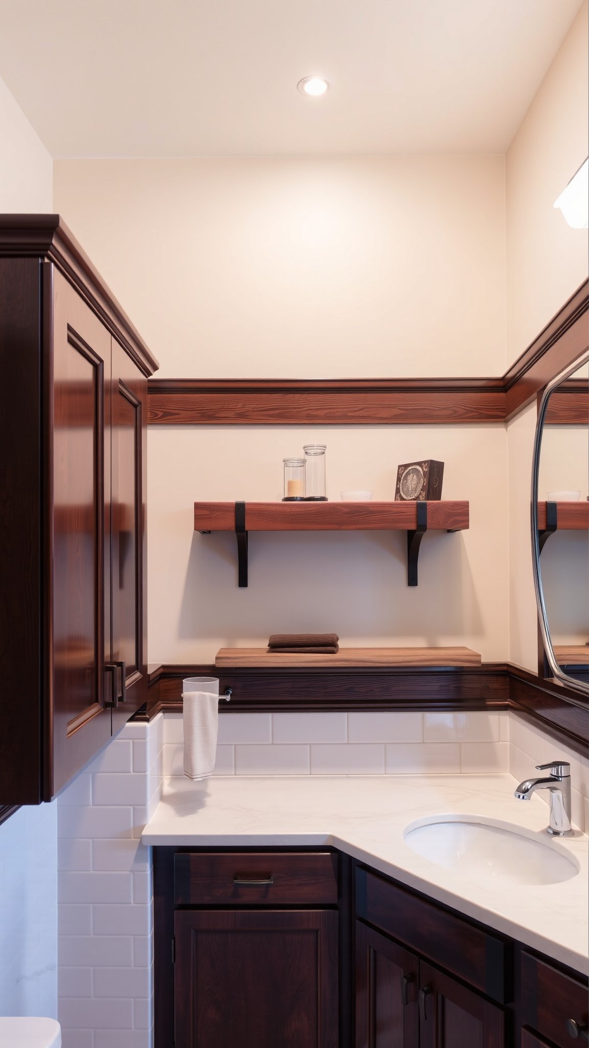 3. Dark Wood Accents